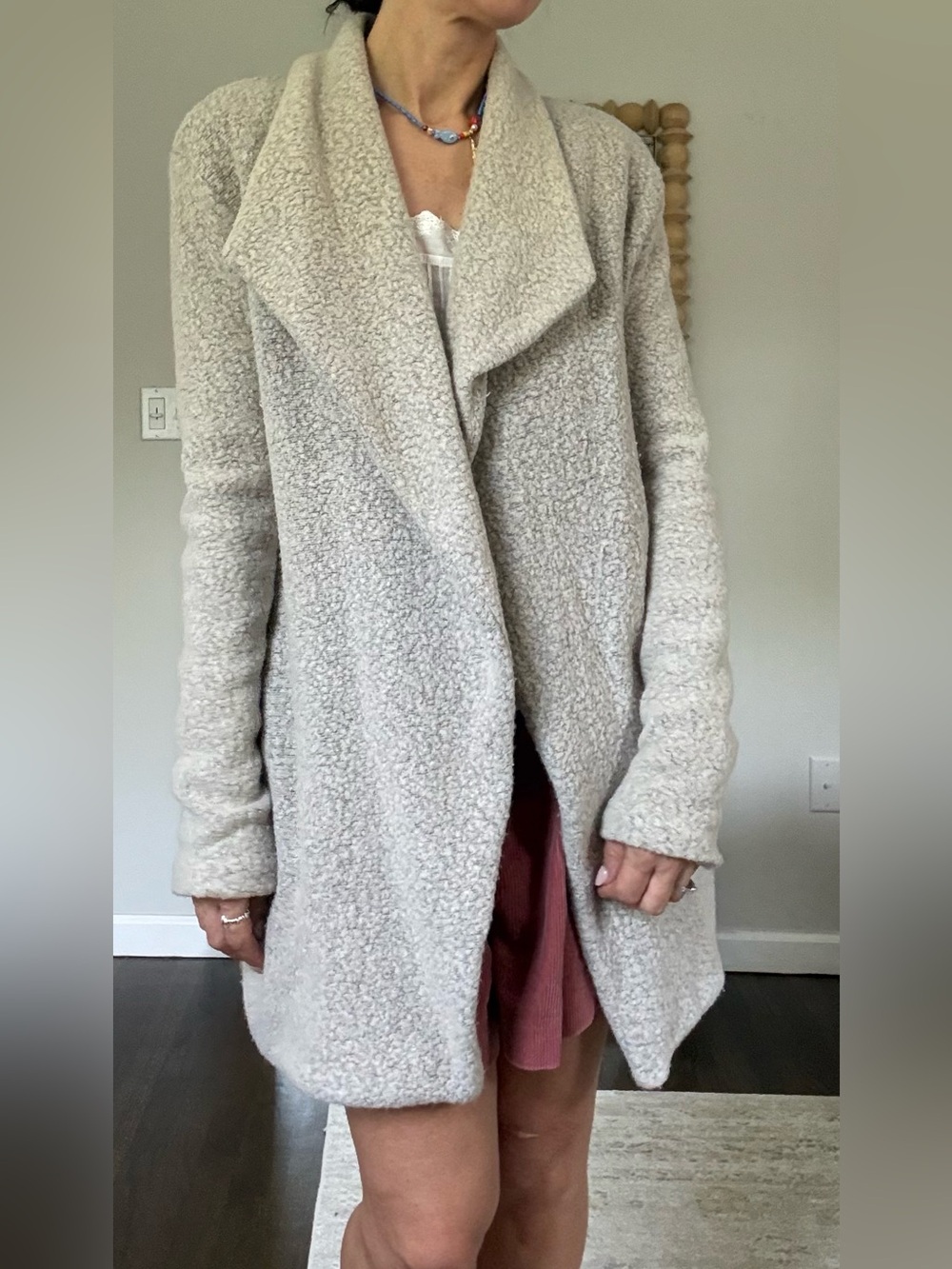 James Perse Wool Shawl Collar Cardigan Coat